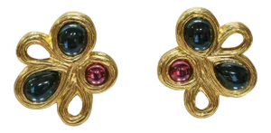 Givenchy Gripoix Modernist Clip Back Earrings, -2 Pieces
