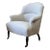 Vintage Reproduction Style Club Chair in Natural Cotton Canvas For Sale