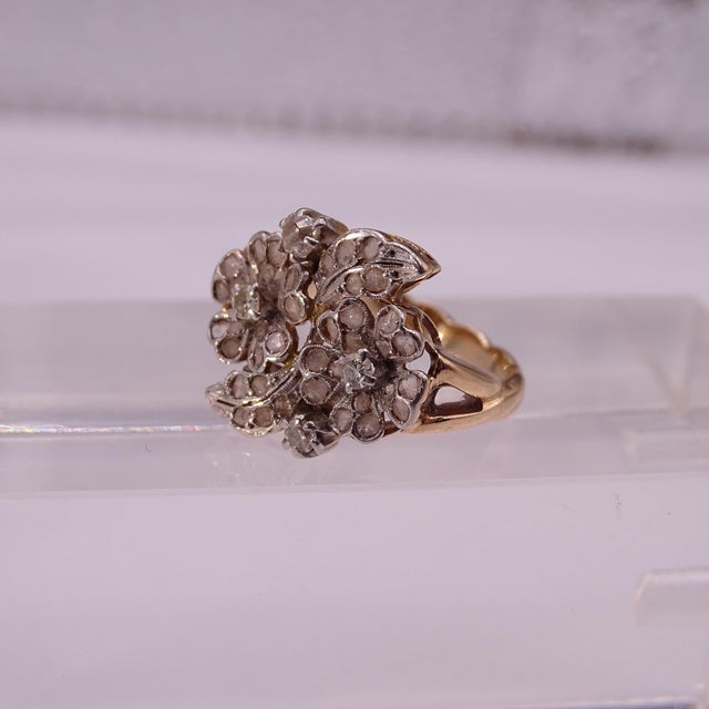 1930s Art Nouveau 9 Karat Gold and Rock Crystal Ring, Spain, 1930s For Sale - Image 5 of 18