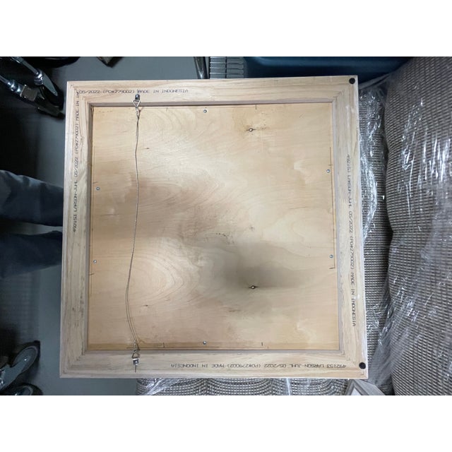 Green 1970s Pair of Vintage Hand Painted Canvases Framed in New Shadow Boxes For Sale - Image 8 of 9