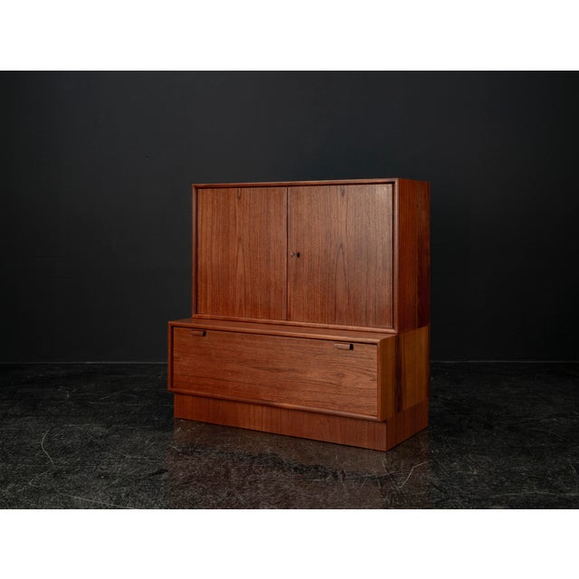 1960s Model 523 Modular Sideboard in Teak by Heinrich Riestenpatt for Skand. Möbel Häkli Rt Möbel, 1960s, Set of 2 For Sale - Image 5 of 18