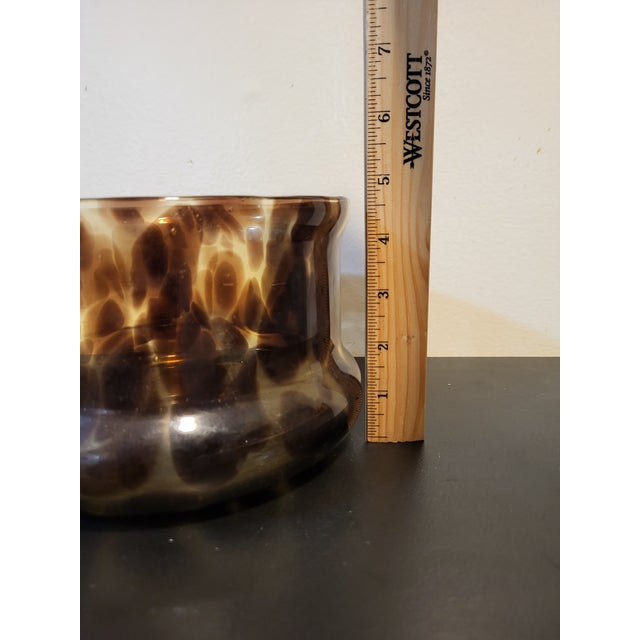 Vintage Italian Tortoiseshell Blown Glass Bowl For Sale - Image 9 of 9