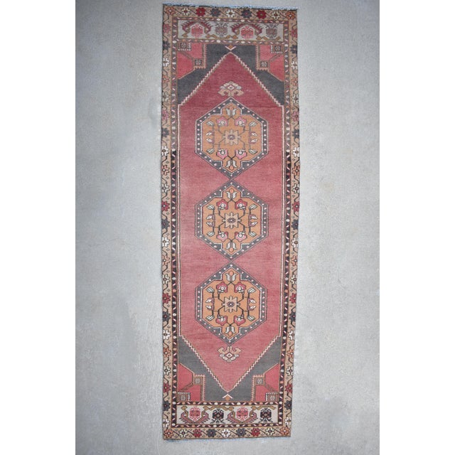 Vintage Turkish Oushak Runner - 2'11" X 9'5" For Sale - Image 9 of 9