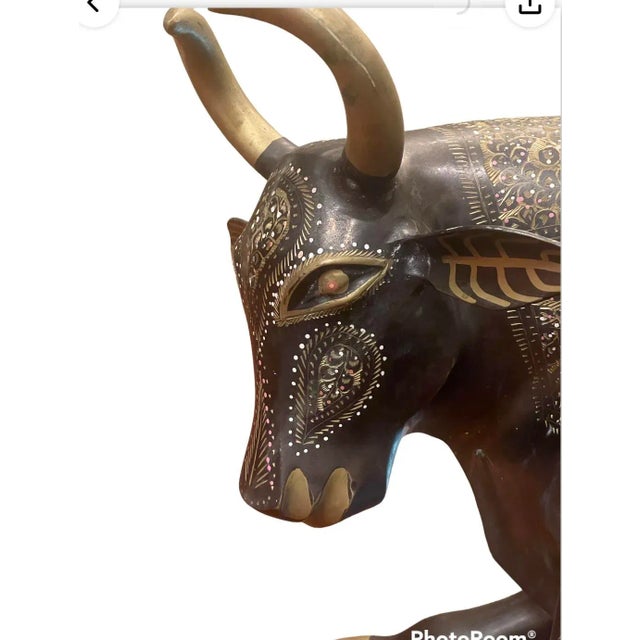 Late 19th Century Late 19th Century Brass Bull Sculpture For Sale - Image 5 of 11