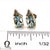 Natural Aquamarine Diamond Earrings 14k Y Gold 1.85 TCW Certified For Sale - Image 12 of 13