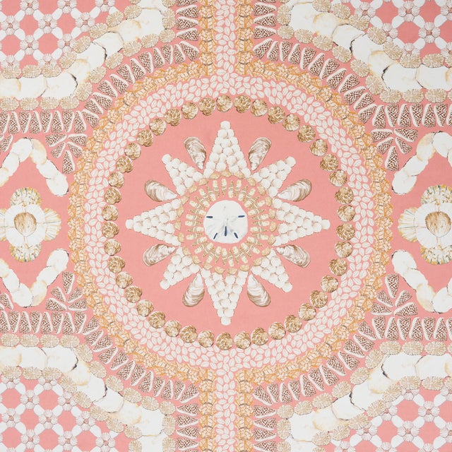 Schumacher Schumacher X Mary McDonald Shell Grotto Panel A in Coral For Sale - Image 4 of 6