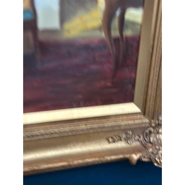 V. Hansen, Interior with Reading Woman, 1960s, Oil Painting on Canvas, Framed For Sale - Image 6 of 17