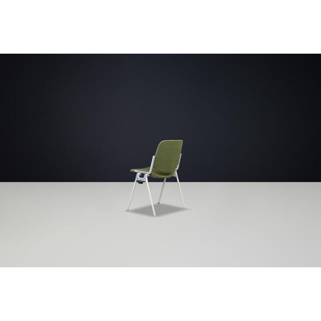 Mid-Century Modern Chairs in Forest Green Fabric attributed to Giancarlo Piretti for Castelli, 1960s, Set of 6 For Sale - Image 10 of 12