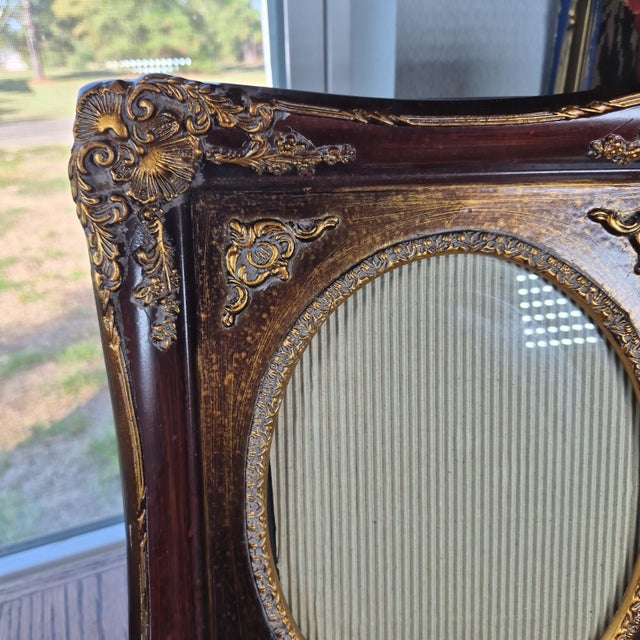 1990s VTG Ornate Gold Gilt Picture Frame 8x10 Oval Opening Victorian Revival Style Total Size 12x14" For Sale - Image 10 of 17