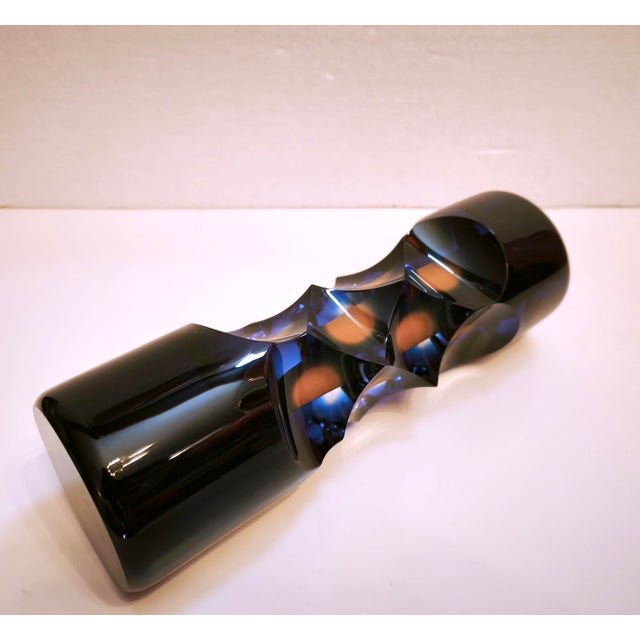 Sculptural Optical Art Glass Vase by Milan Macháček for Princ, Czech Republic, 1990s For Sale - Image 16 of 18