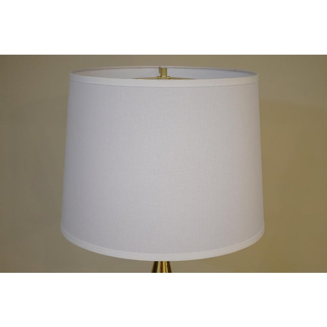Large Westwood Tony Paul Modern Walnut Brass Sculpture Table Lamp 1950's For Sale - Image 9 of 11