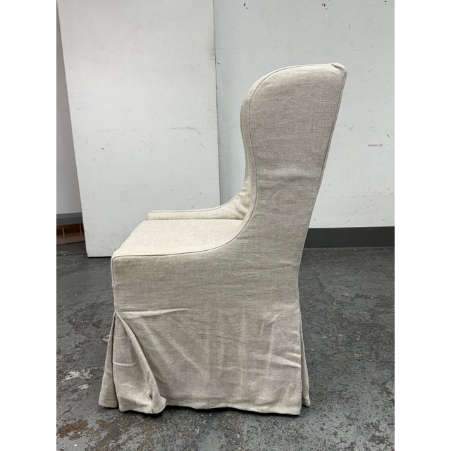 Restoration Hardware Restoration Hardware Faye Slipcovered Desk Chair on Casters For Sale - Image 4 of 12