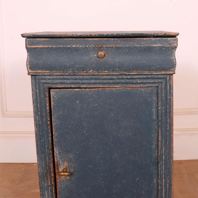 French Painted Wood Bedside Table, in Good conditions. This piece is designed in the style of the selected designer and/or...