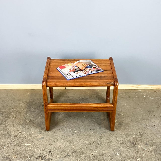 Wood Mid-Century Modern Side Table in Teak, 1960s For Sale - Image 7 of 9