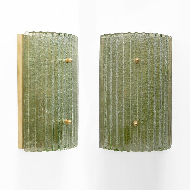 Modern Brass and Murano Glass Grit Sconces, 2000, Set of 2 For Sale - Image 11 of 11