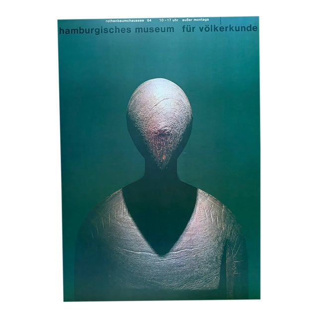 Almir Mavignier (1925–2018), Exhibition Poster, Hamburgisches Museum Für Völkerkunde, 1976,Printed in Germany For Sale