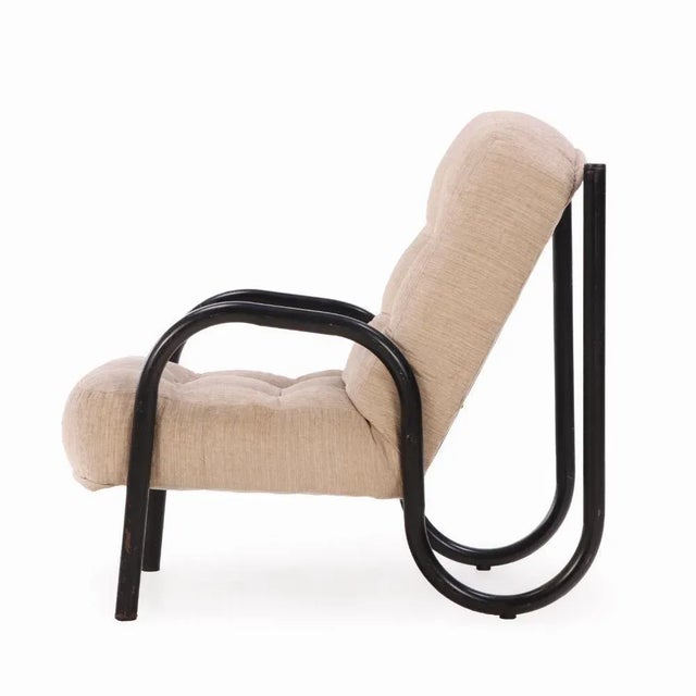 Mid-Century Modern A Minimalist Tubular Iron Armchair, Circa 1960 For Sale - Image 3 of 5