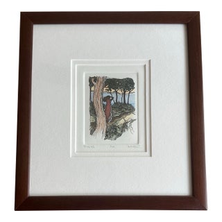 Signed and Framed Susan Hunt Wulkowicz Etching “Path” For Sale
