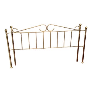 Late 20th Century Polished Brass Style King Size HeadBoard For Sale