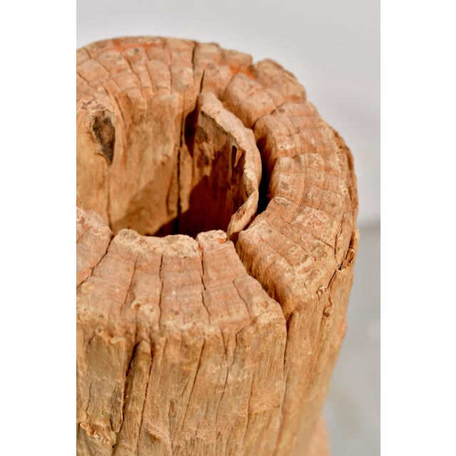 1940s Wood Totem Table Lamp For Sale In New York - Image 6 of 11