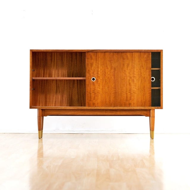 Mid-Century Modern 1960s Mid Century Mahogany Entryway Cabinet by Herbert E. Gibbs, Attributed For Sale - Image 3 of 9