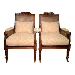 Contemporary Jasper Furniture Michael S. Smith Gramercy Club Chairs - a Pair For Sale