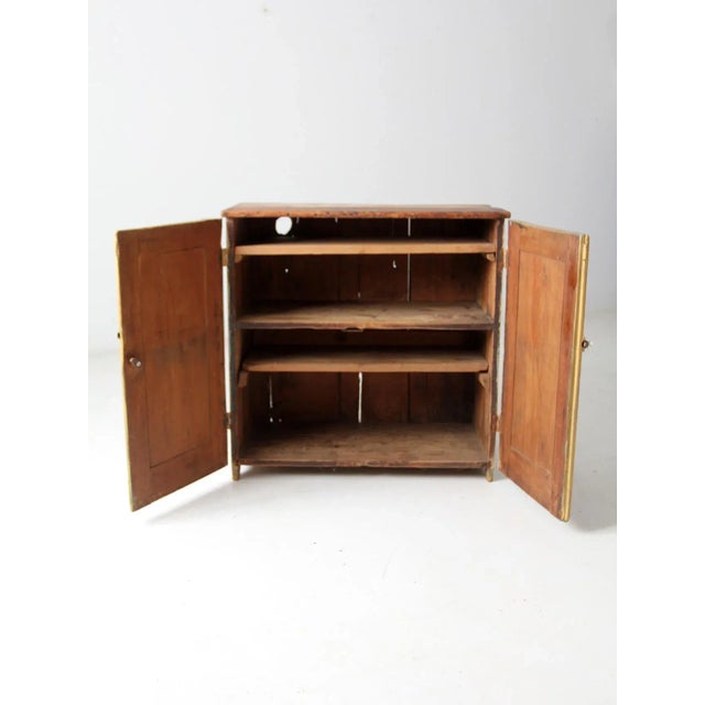 Antique Primitive Cabinet Cupboard For Sale - Image 4 of 13
