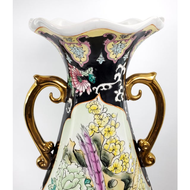 1970s Vase Chinese Porcelain With Birds For Sale - Image 5 of 8