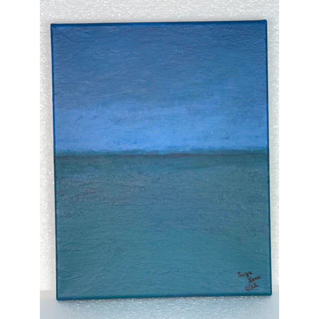 Blue Green Water Seascape Original Painting H2o #107 For Sale In Washington DC - Image 6 of 12