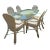 1980s McGuire Style Bamboo Sheaf Rattan Dining Table and Chairs - Set of 7 For Sale
