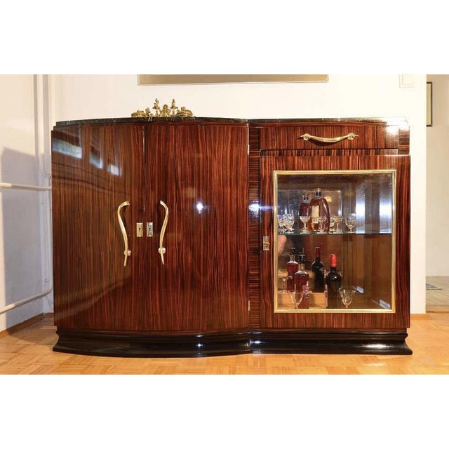 Metal Art Deco Sideboard, France, Makassar, 1930s For Sale - Image 7 of 15