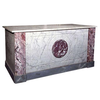 Mid 19th Century Vintage French Boulangerie Marble Counter For Sale