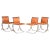 Metal Orange Upholstery Chromed Steel Chairs, 1970s, Set of 4 For Sale - Image 7 of 7
