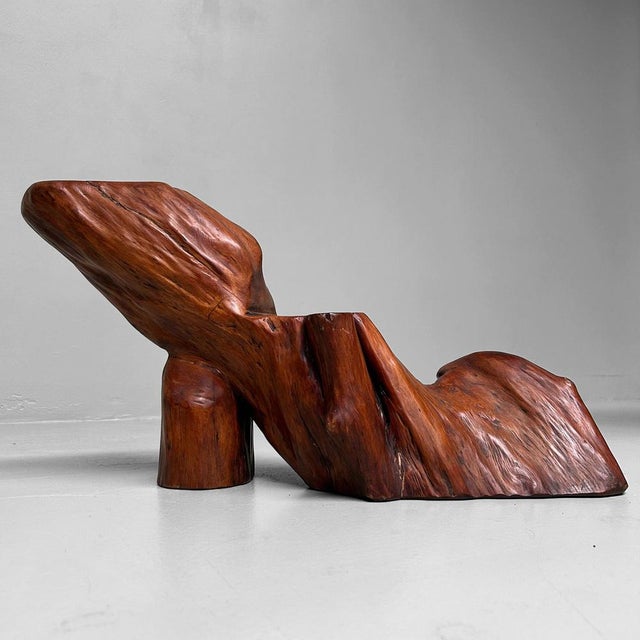 Contemporary Vintage Japanese Organic Pedestal Stand in Keyaki Wood, 1920s For Sale - Image 3 of 18