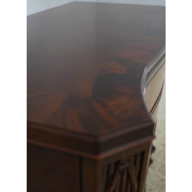 Hickory Chair Mahogany Serpentine Front Carved Chest For Sale - Image 10 of 17