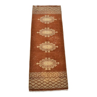 Burnt Orange Color Anatolian Oushak Small Home Rug For Sale