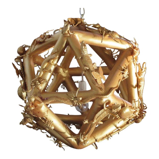 Late 20th Century Cabinet of Curiosities Polyhedron Chandelier For Sale - Image 12 of 12