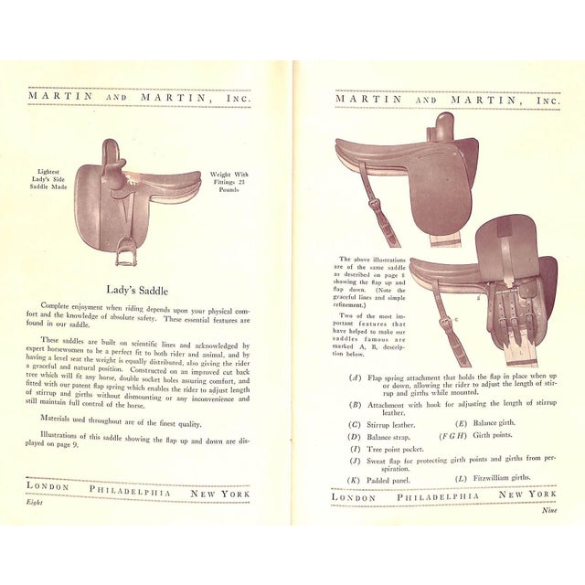 1920s "Martin & Martin, Inc. Makers and Importers of High Grade Saddlery and Leather Goods" 1920 For Sale - Image 5 of 18