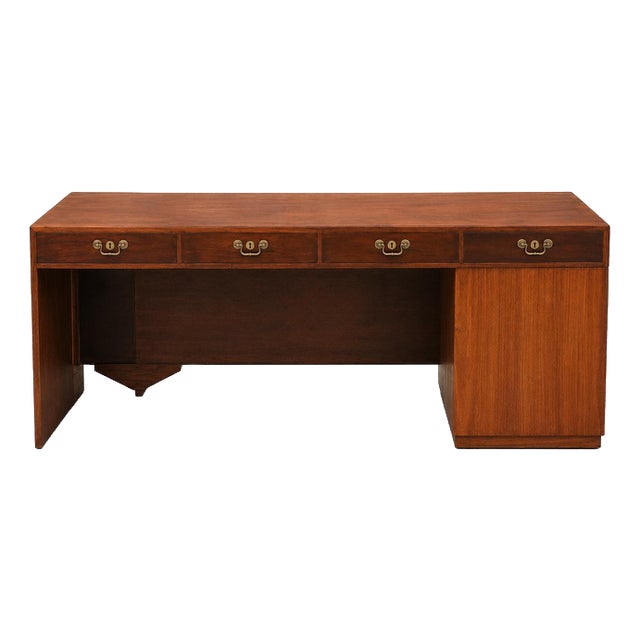 Vintage Scandinavian Desk in Teak and Mahogany, 1940s For Sale