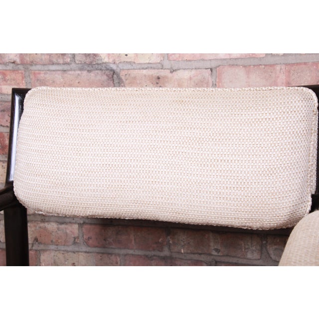 Edward Wormley for Dunbar Mahogany and Steel Armchair, 1950s For Sale In South Bend - Image 6 of 13