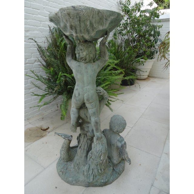 Stone Vintage Bronze Italian Fountain For Sale - Image 7 of 12