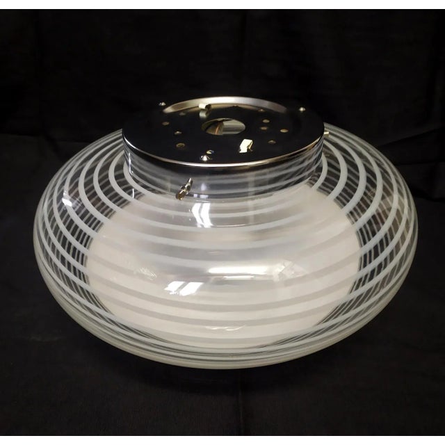 1970s Large Wall Light Glass attributed to Leucos, Murano, 1970s For Sale - Image 5 of 7