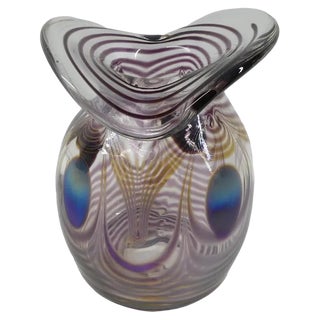 Studio Art Glass Vase by Eisch, 1987 For Sale
