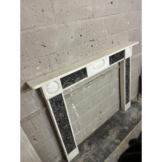 Stone Antique English Regency Marble Fireplace Mantel, 1820 For Sale - Image 7 of 9