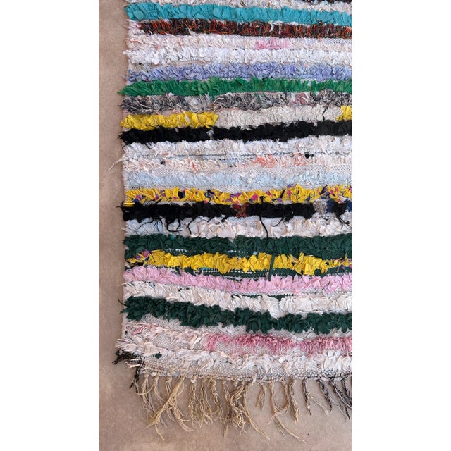1980s 1980s Moroccan Colorful Vintage Rug - 3'5" X 6'5" Ft For Sale - Image 5 of 9