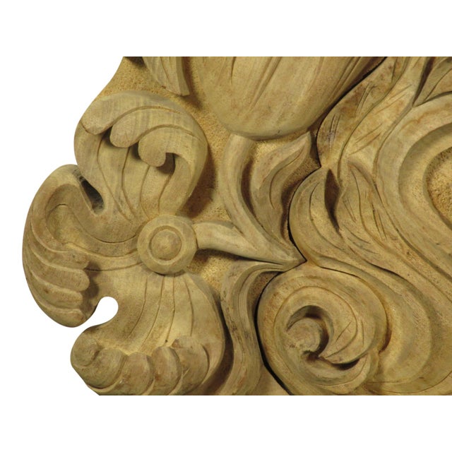 Tan Hand Carved Southeast Asian Mirror For Sale - Image 8 of 10