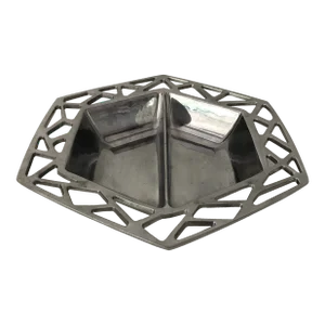 Contemporary Wilton Armetale Pewter Divided Serving Bowl