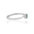Elegant Oval Emerald & Diamond Bezel-Set Ring in Sterling Silver, Size 8.5 For Sale - Image 9 of 10