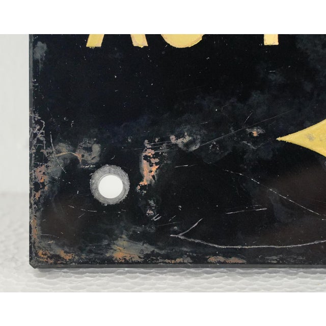 Black Vintage French Waiting Room Commercial Sign For Sale - Image 8 of 9