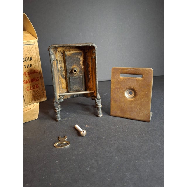 Antique Arcade Cast Iron Majestic Radio Still Bank 1930 Grigsby-Grunow W/ Box For Sale - Image 12 of 18